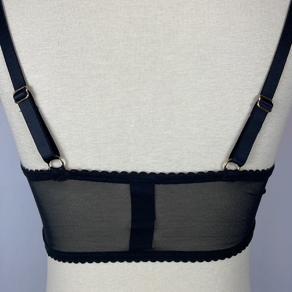 NWT Contradiction Pour Moi Black & Wine Hook Up Underwire Bra - Size 32D - Picture 6 of 15